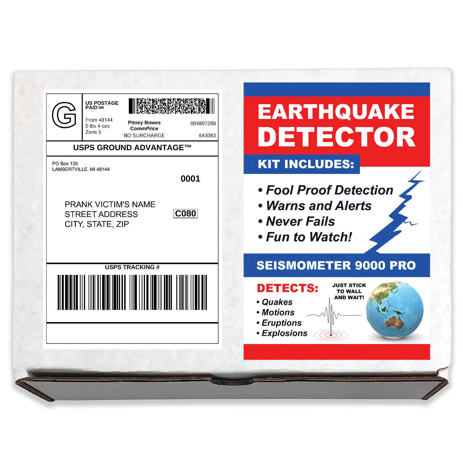 Earthquake Detector Kit Googly Eyes Prank Mail Sent for Sheer Laughter!