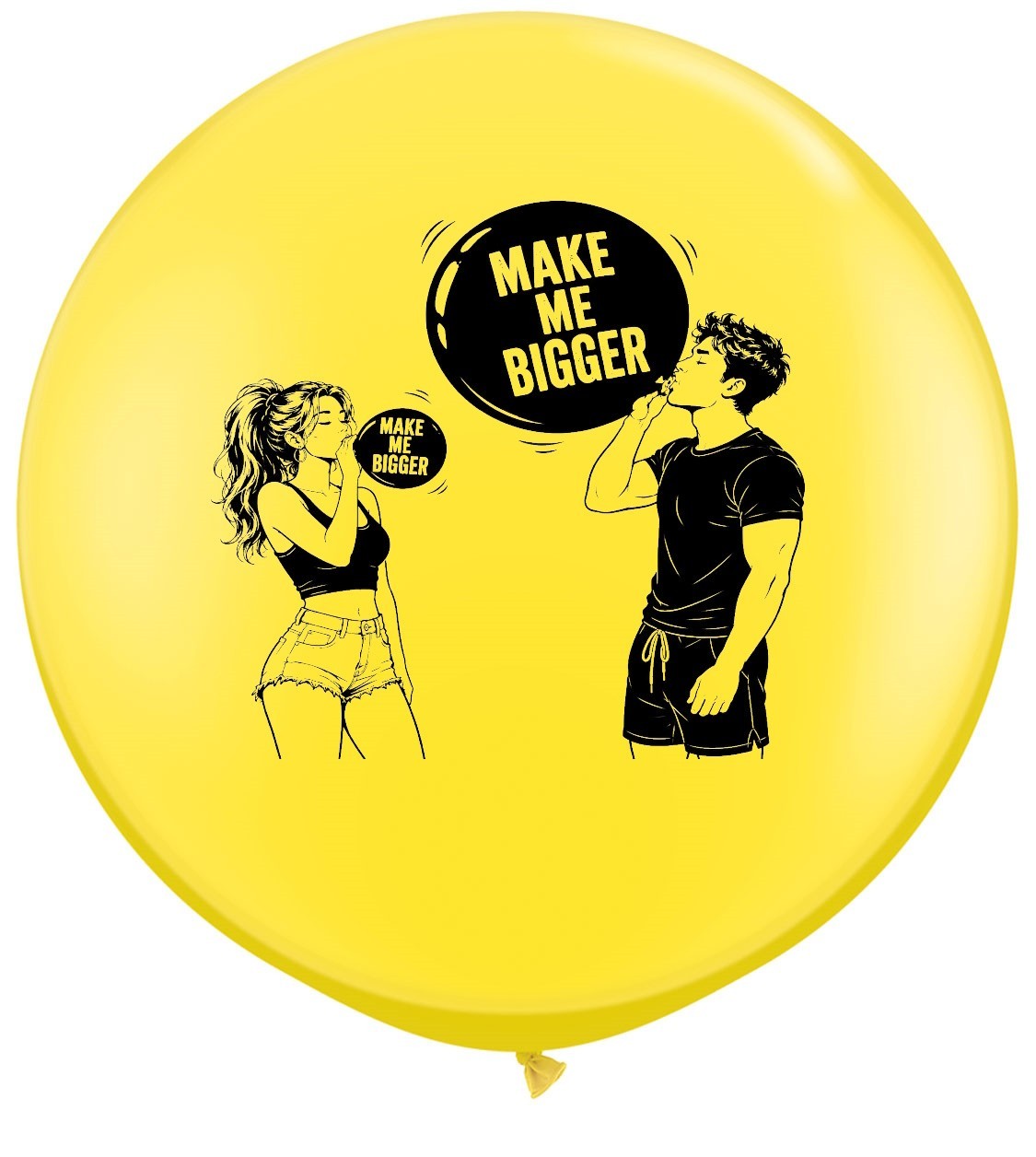 100″ INCH MAKE ME ME BIGGER PRINTED BALLOON BIG LOONER SEXY RARE LIMITED EDITION