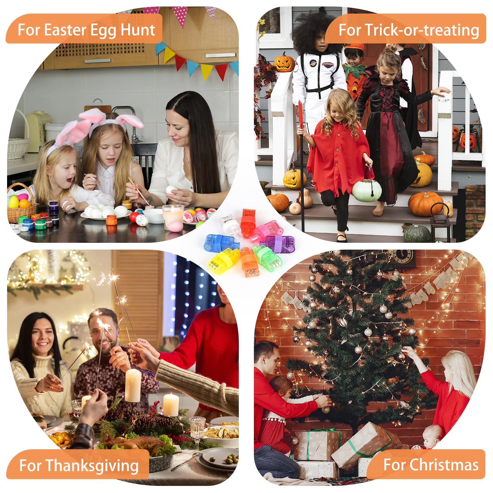 CALIFORNIA CADE ELECTRONIC Finger Lights, 50Pcs in 8 Colors 8 Colors- 50pcs