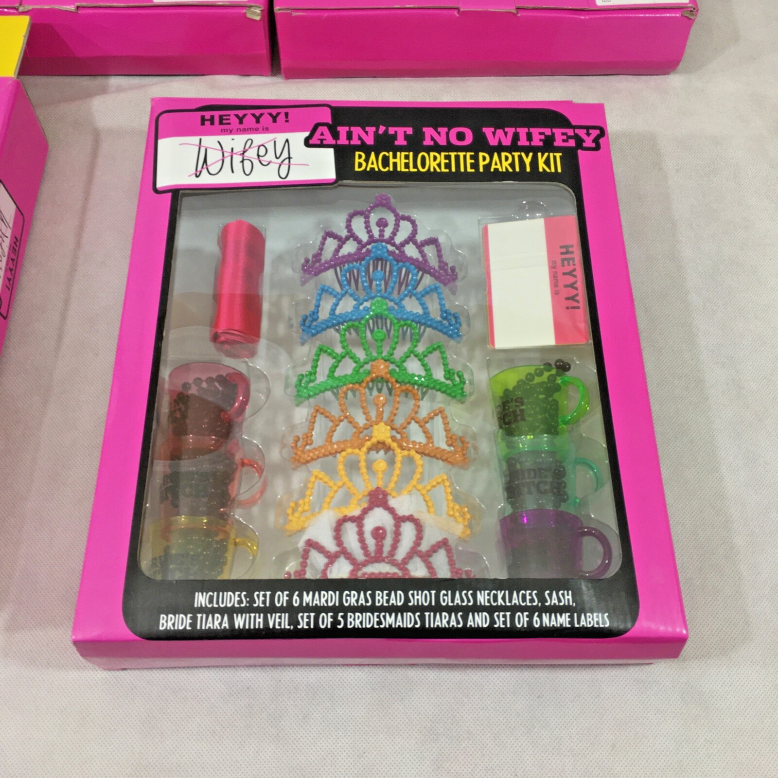 Bachelorette Party Kit Box Set Lot of 5 Ain’t No Wifey Sash Tiara Beads
