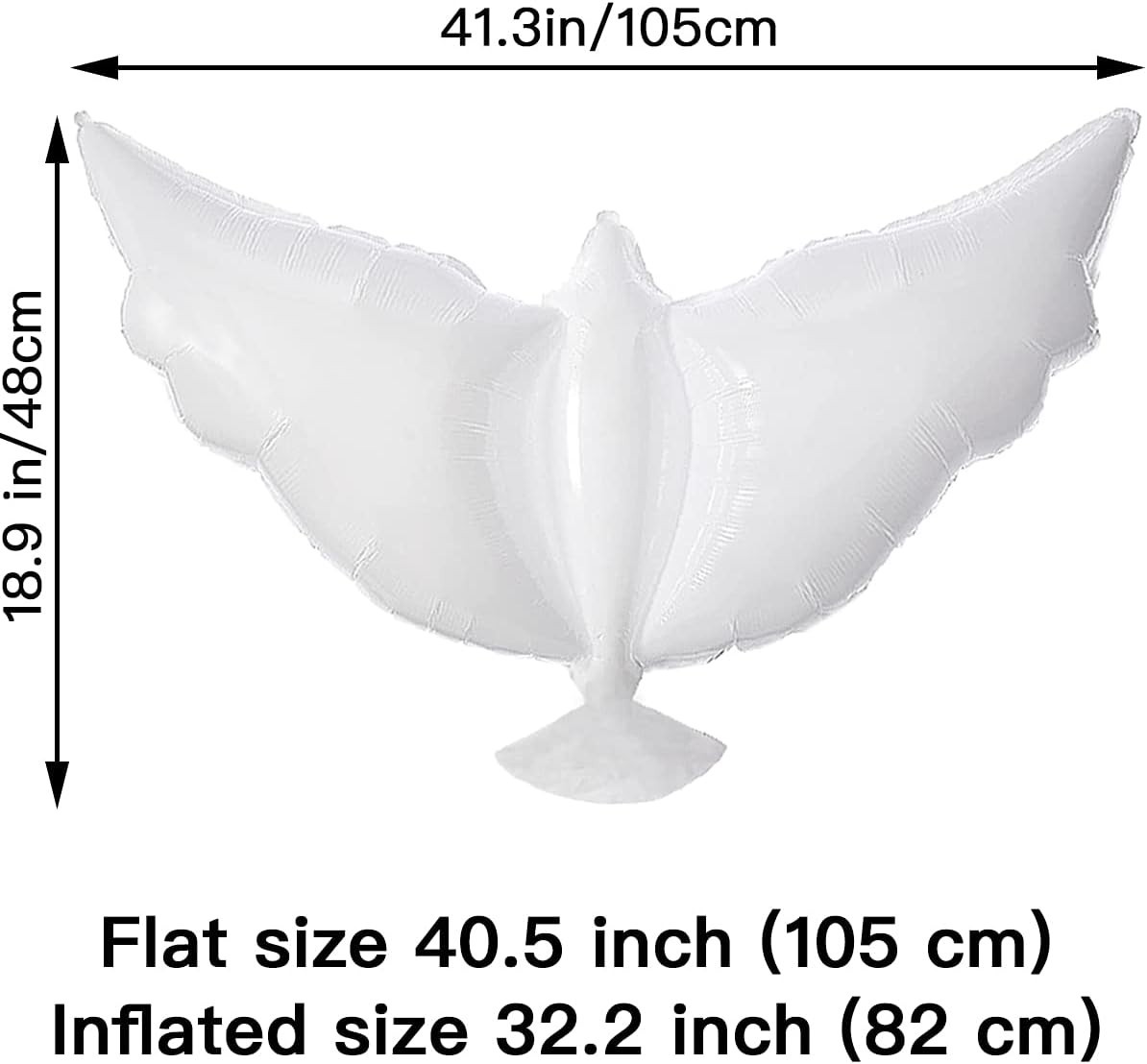 12-Pack Dove Balloons Memorial Release in Sky, Biodegradable White Angel Lant…