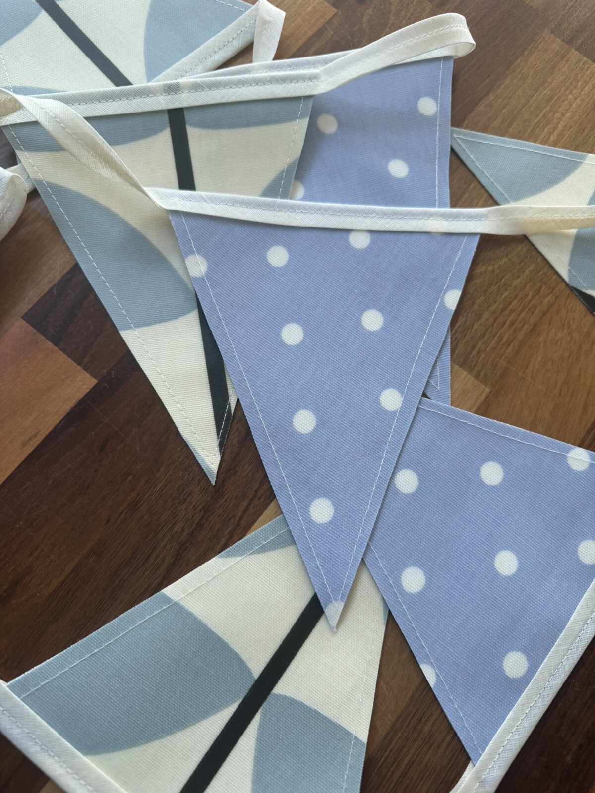 Handmade Oilcloth Bunting – Garden/Home Contemporary – 2 Meters Double Sided