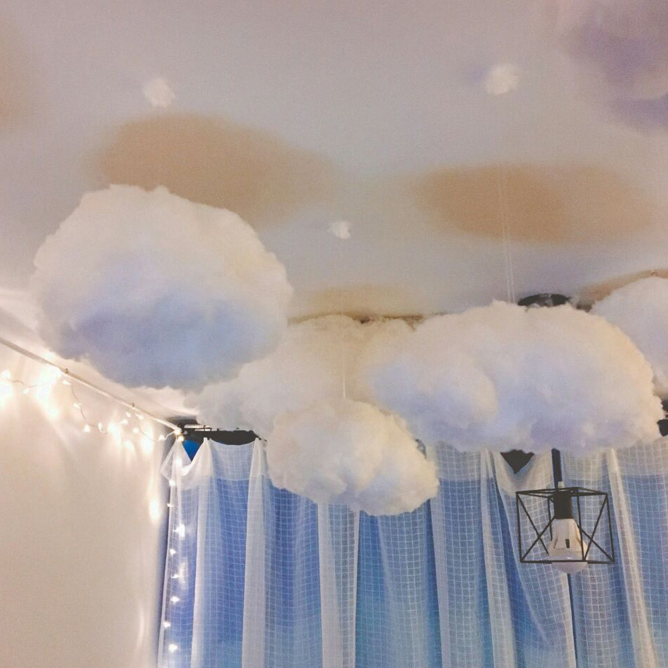 3D Artificial Clouds Wedding Party White Fake Cloud Cotton Home Stage Decor Prop