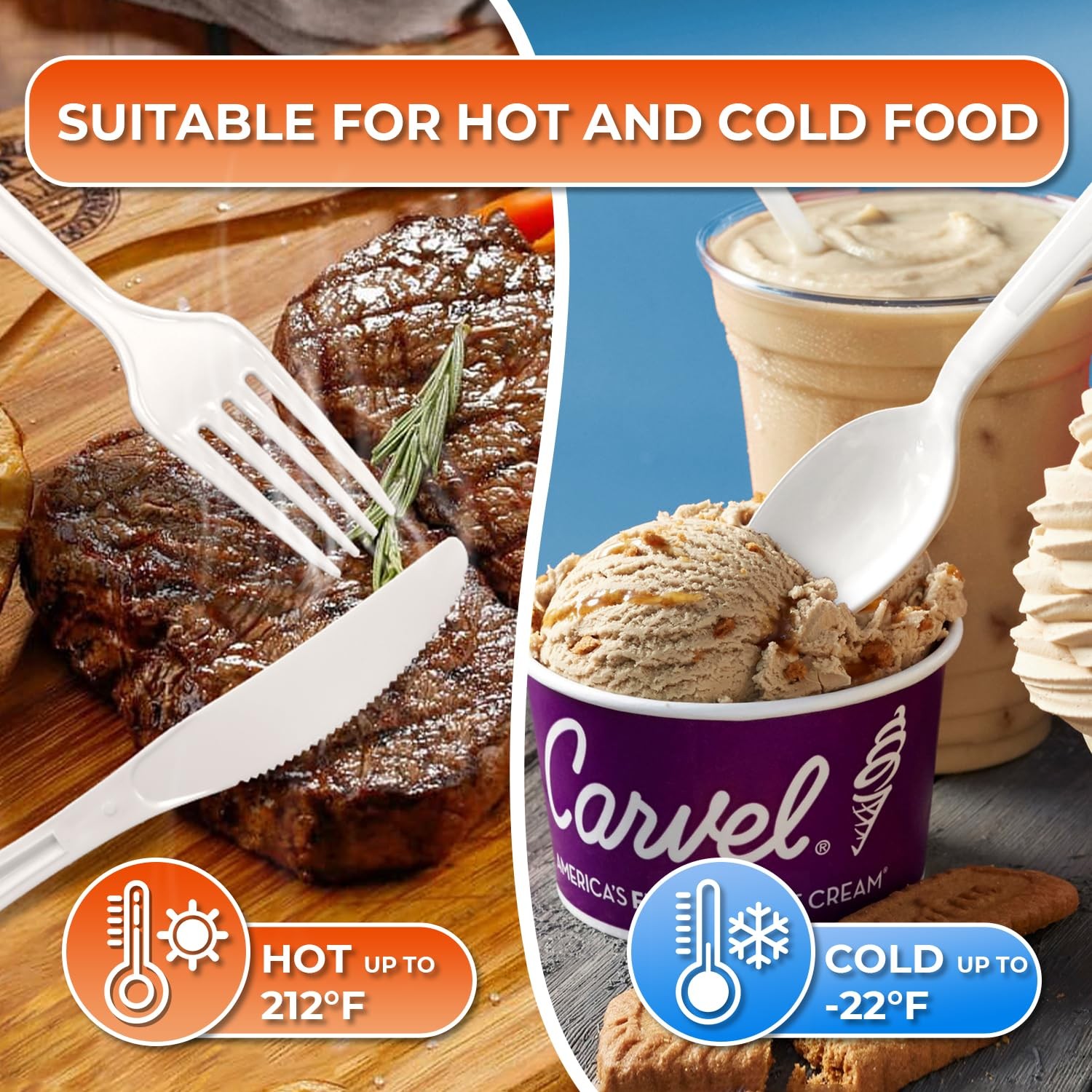White Heavy Duty Disposable Plastic Forks Bulk Silverware Wholesale in Pack of