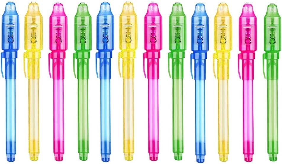 24 Pcs Super Bros Party Favors | Set of 12 Invisible Ink Pen and 12 Super Bros