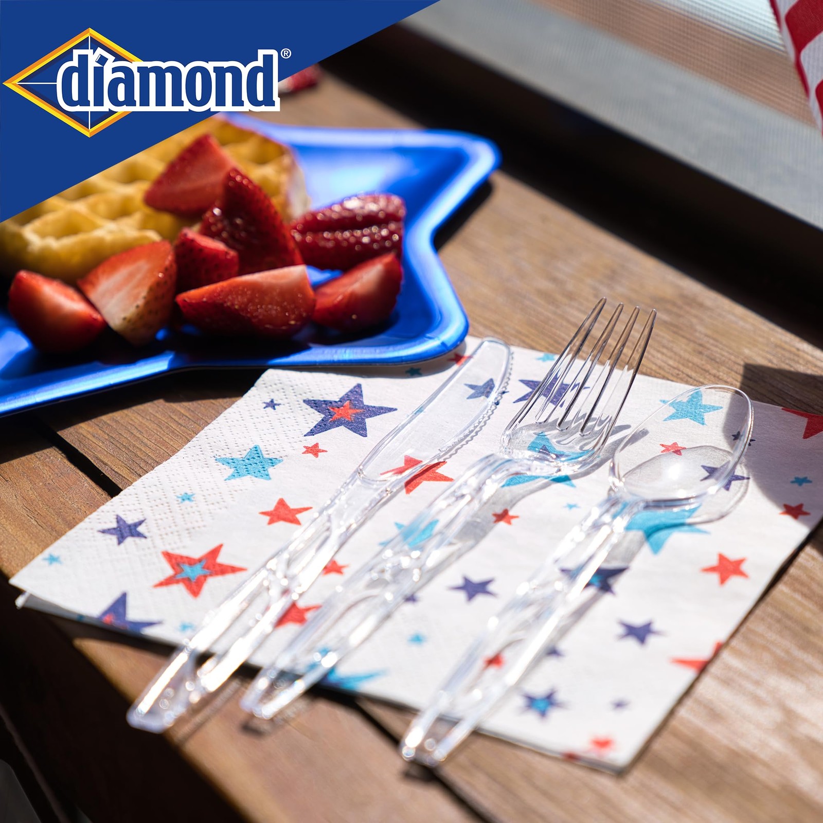Diamond 288 Count All Occasion Clear Disposable Cutlery Set – 96 Forks Knives