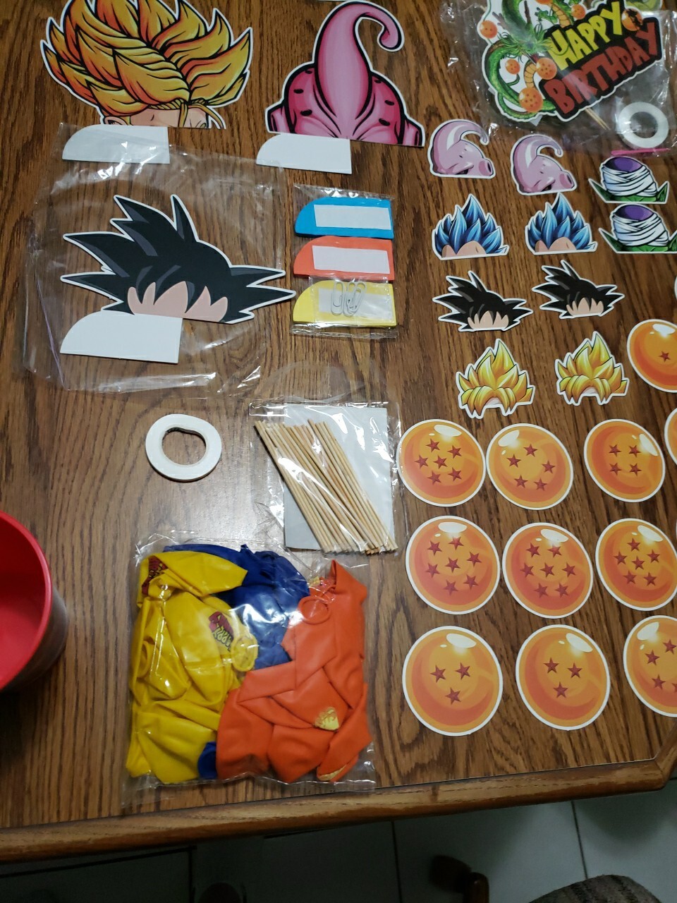 Dragon Ball Z Party Supplies Over 50 Pcs (24 Balloons, 24 Cupcake Toppers) New