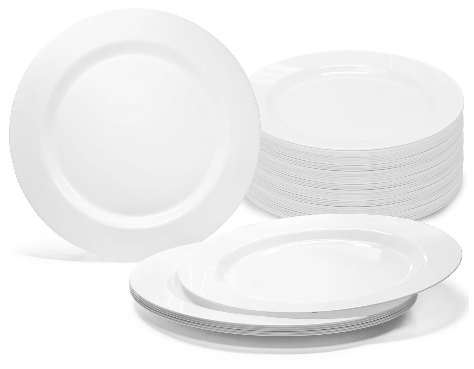 Occasions Finest Plastic Tableware 120 Plates Pack Heavyweight Disposable