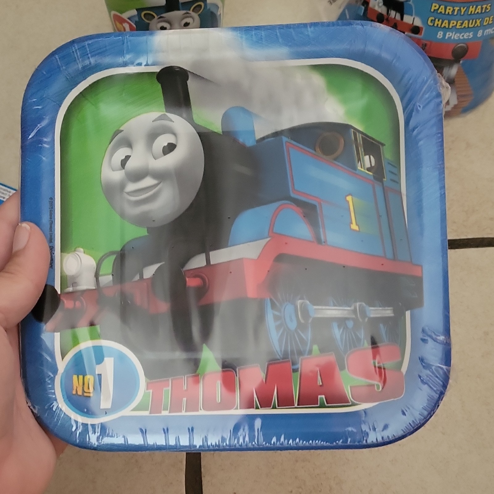 DesignWare Thomas & Friends Trains Birthday Party Kit Banner Plates Cups Hats