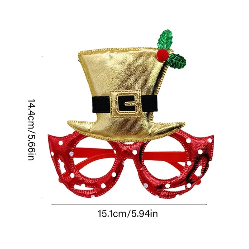 Adult Unisex Carnivals Christmas Eyeglasses New Year Glasses Party Photo Props