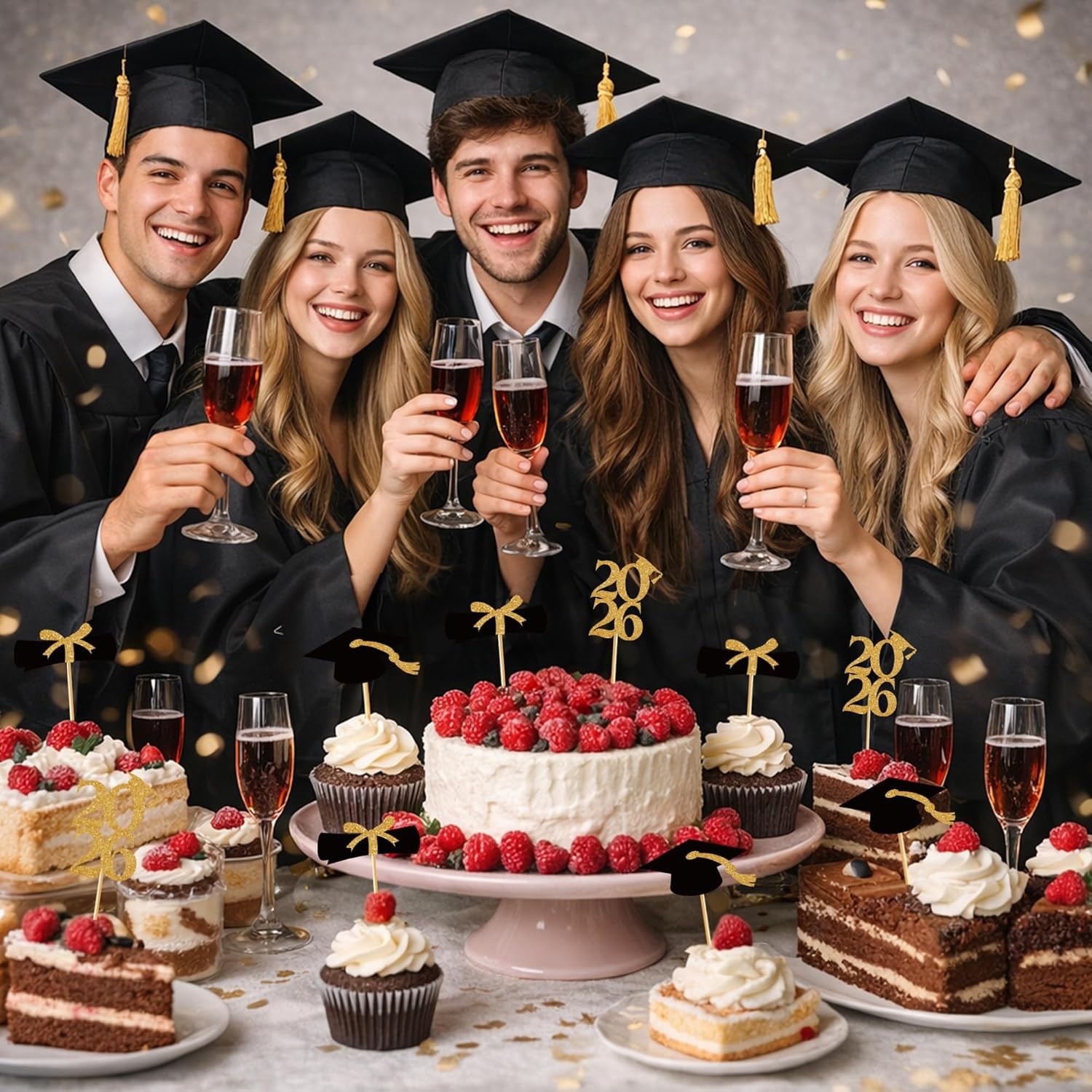 36 PCS Graduation Decorations 2026 Graduation Cupcake Toppers – 2026Graduation