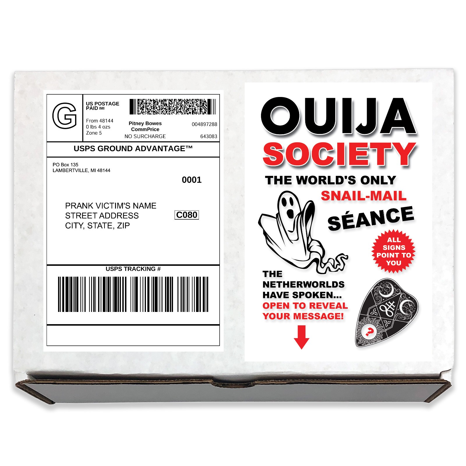 Ouija Society Boo Felicia Prank Mail Sent Anonymously to your Friends!