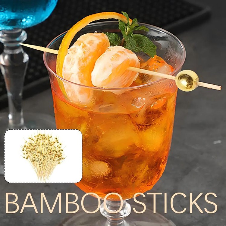 200 Pcs Cocktail Picks 4.7 Inch Toothpicks for Appetizers Bamboo Cocktail Party