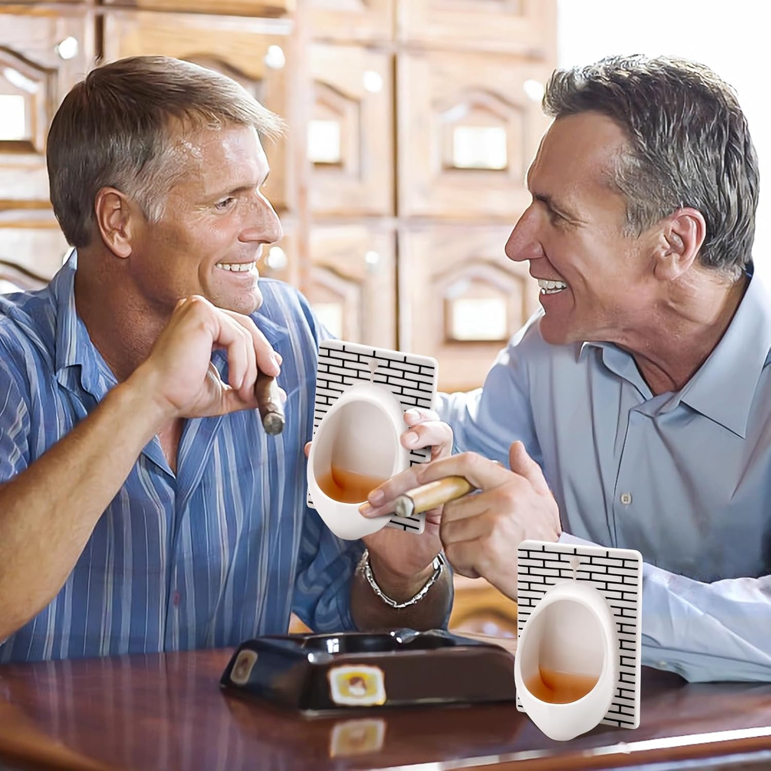 White Elephant Gifts for : Urinal Shot Glasses Set of 2 Odd Funny Gag Gifts for