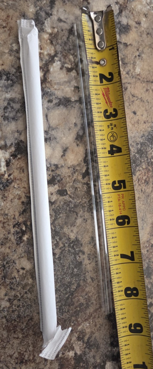Disposable Plastic Drinking Straws – 8.25″ Individually Paper Wrapped Clear 450