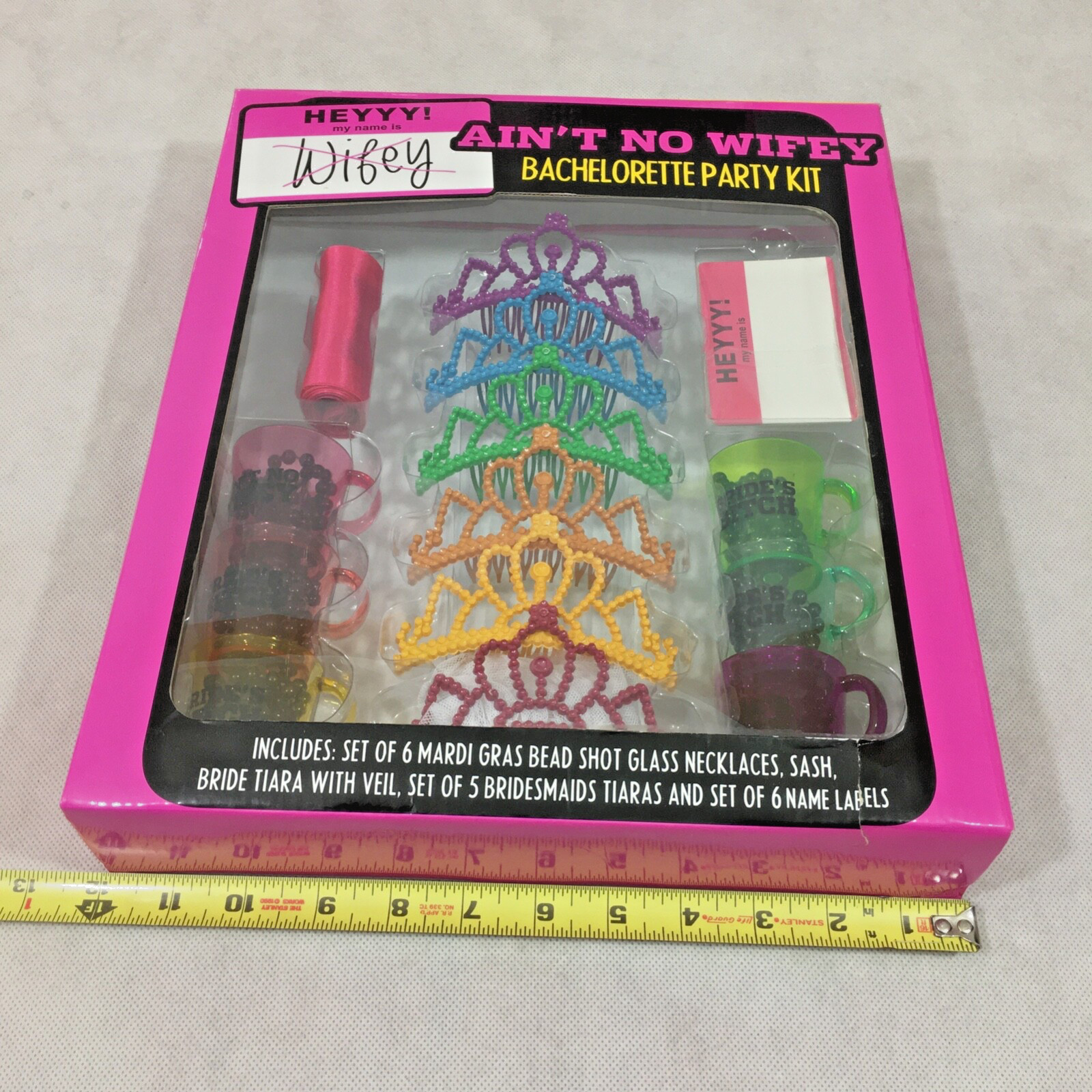 Bachelorette Party Kit Box Set Lot of 5 Ain’t No Wifey Sash Tiara Beads