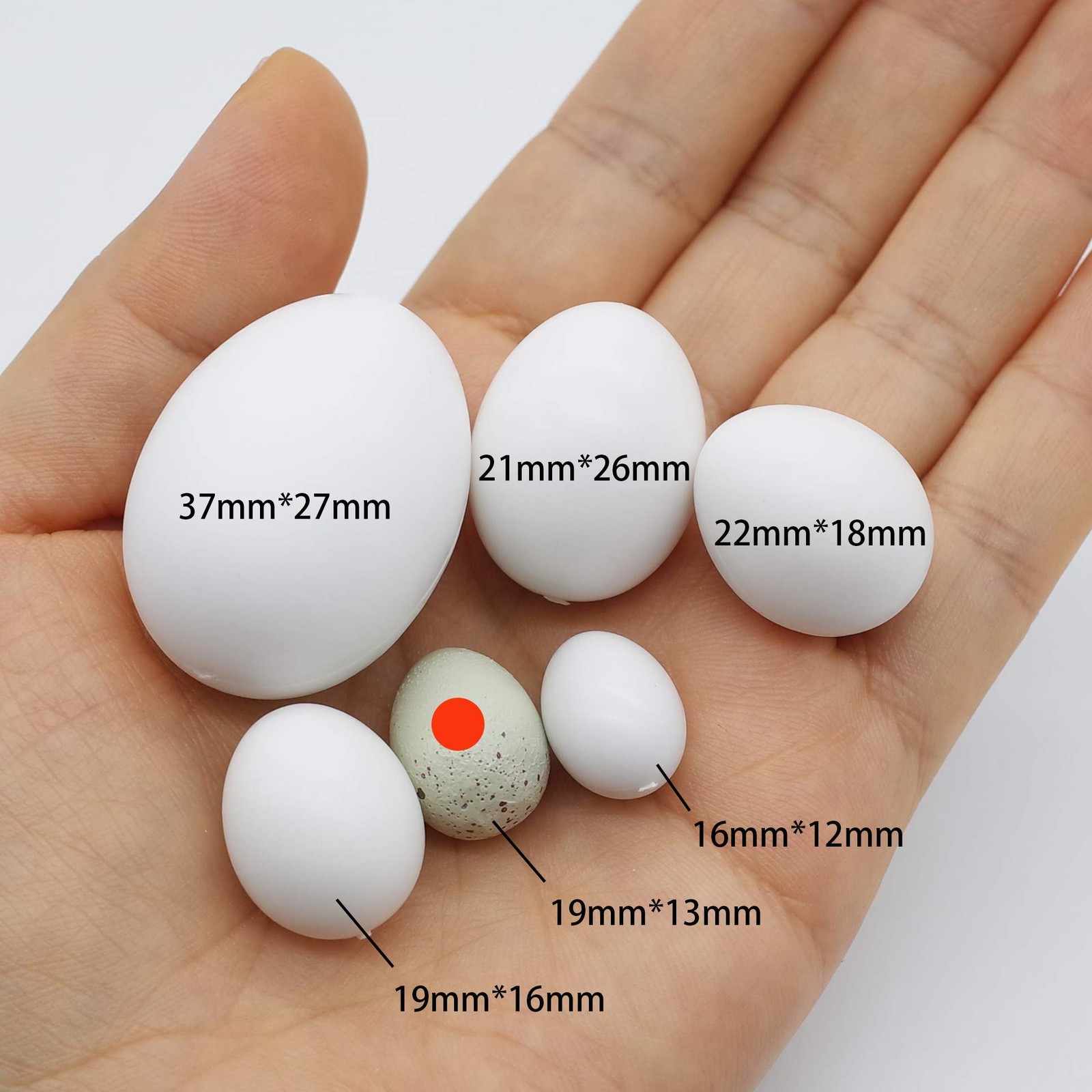 FOIBURELY 8 Pcs Solid Canary Plastic Eggs Hatching Trick The Birds to…