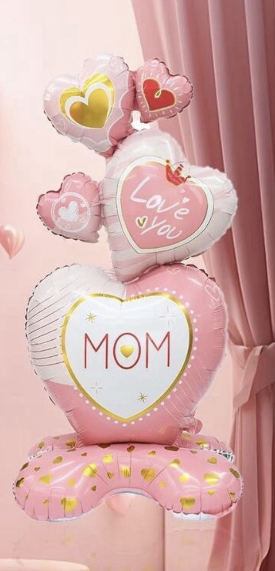Pink, White, Gold Mother’s Day Foil Ballon 60 in- FREE SHIPPING!