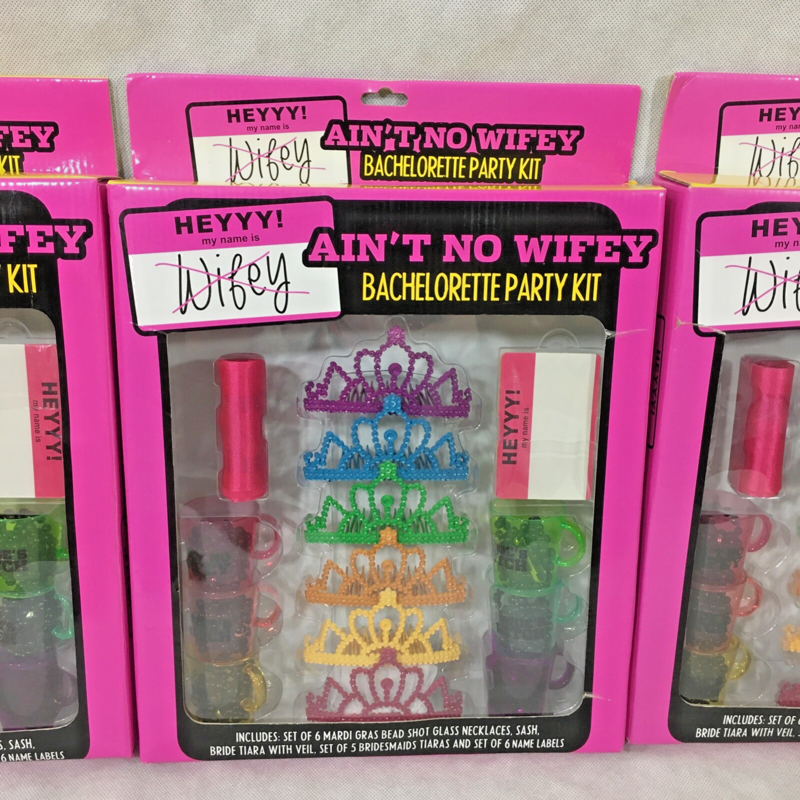 Bachelorette Party Kit Box Set Lot of 5 Ain’t No Wifey Sash Tiara Beads
