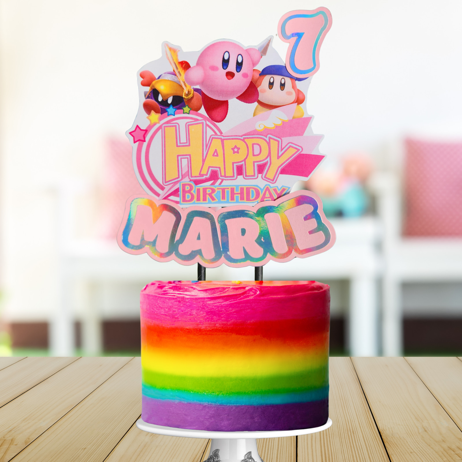 Kirby Star birthday party supplies favor centerpiece decoration event theme pink