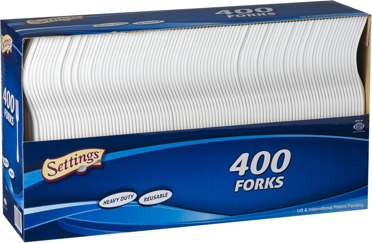 Disposable Plastic Forks 400 Count – Heavy Duty White BPA-Free Plastic Cutler…