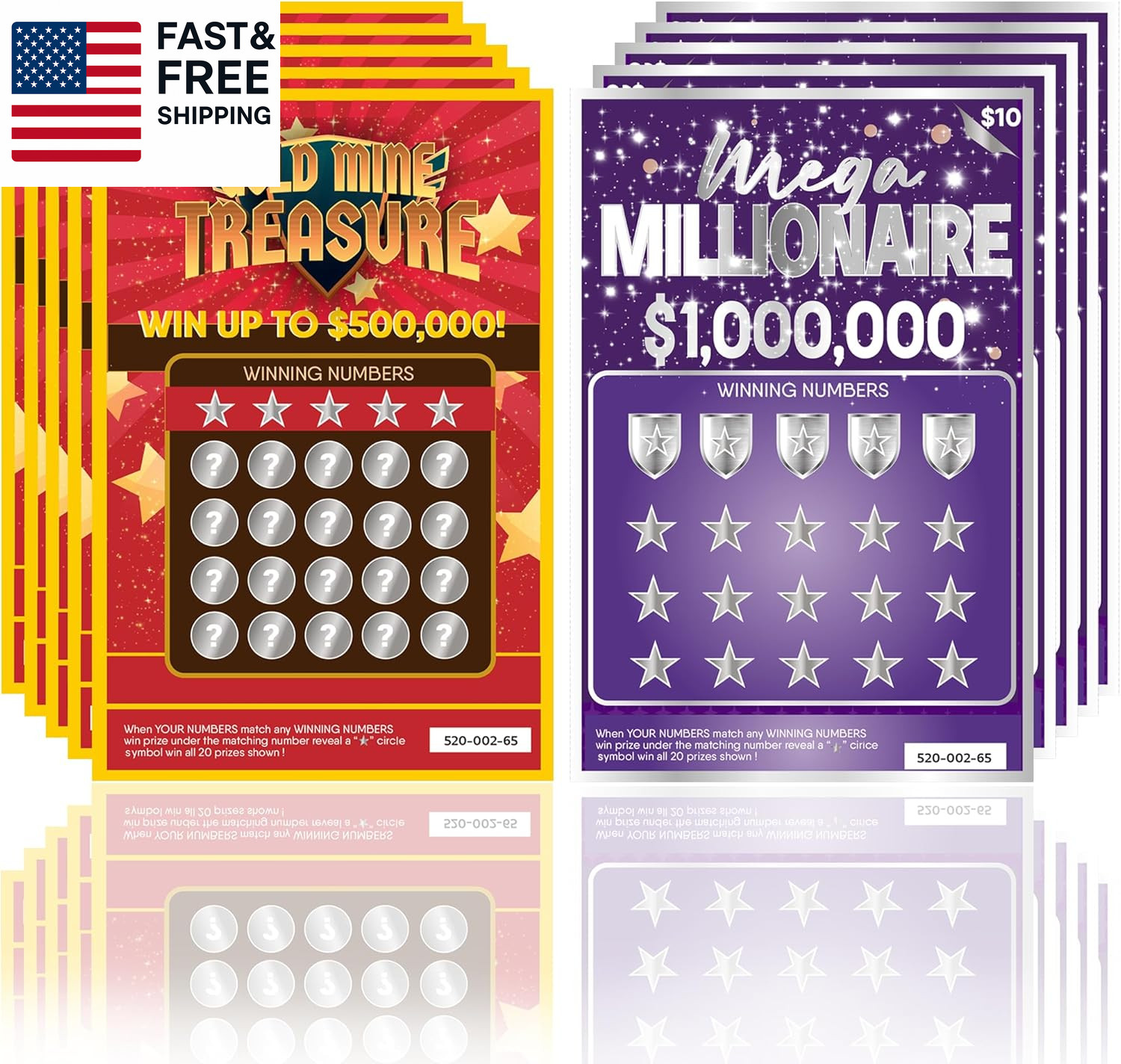 ® 10 Fake Lottery Tickets and Scratch off Cards That Look Real – Winning $1M and