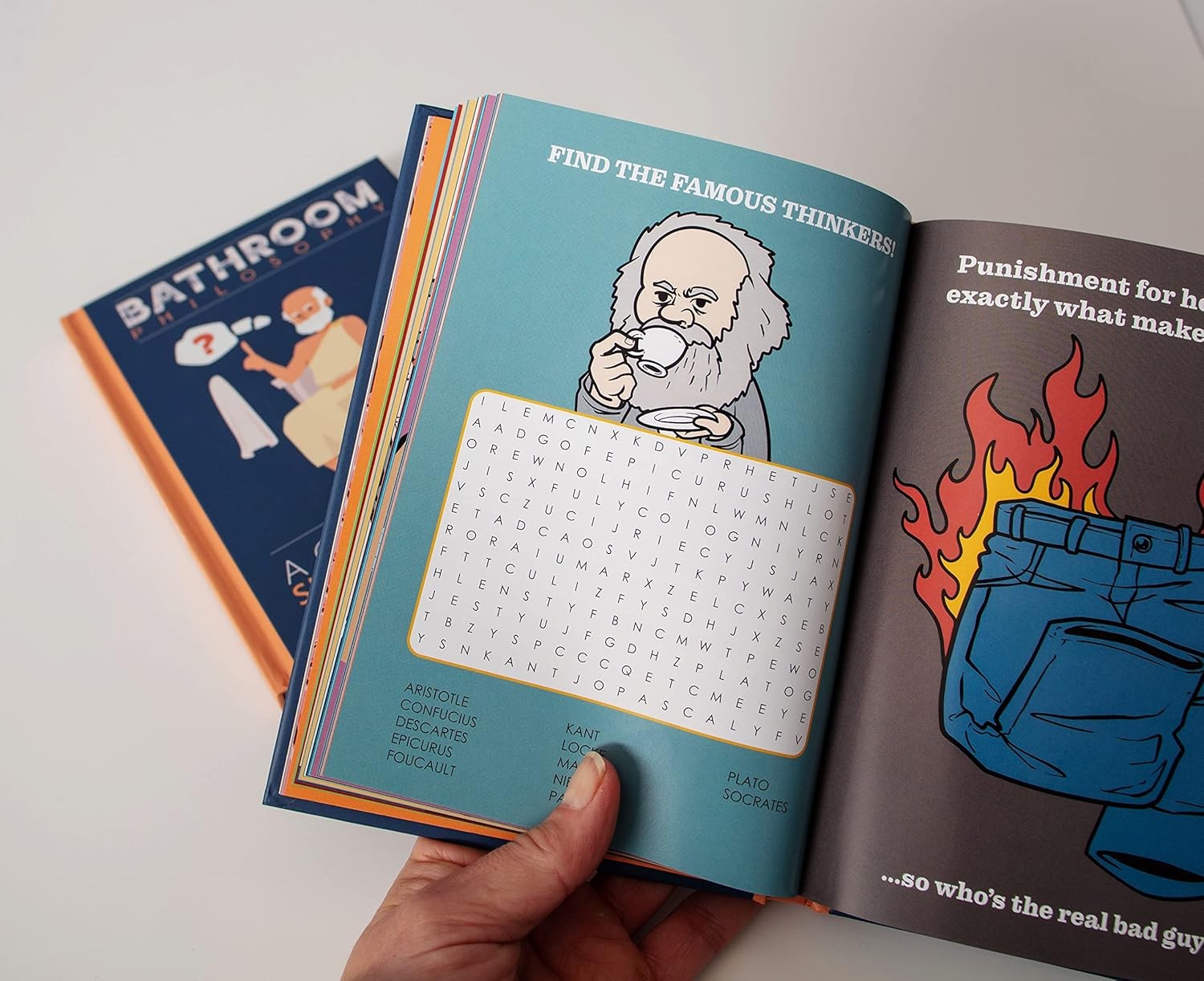 Bathroom Philosophy Hardcover Book – Toilet Potty Thinkers – Funny Gag Joke Gift