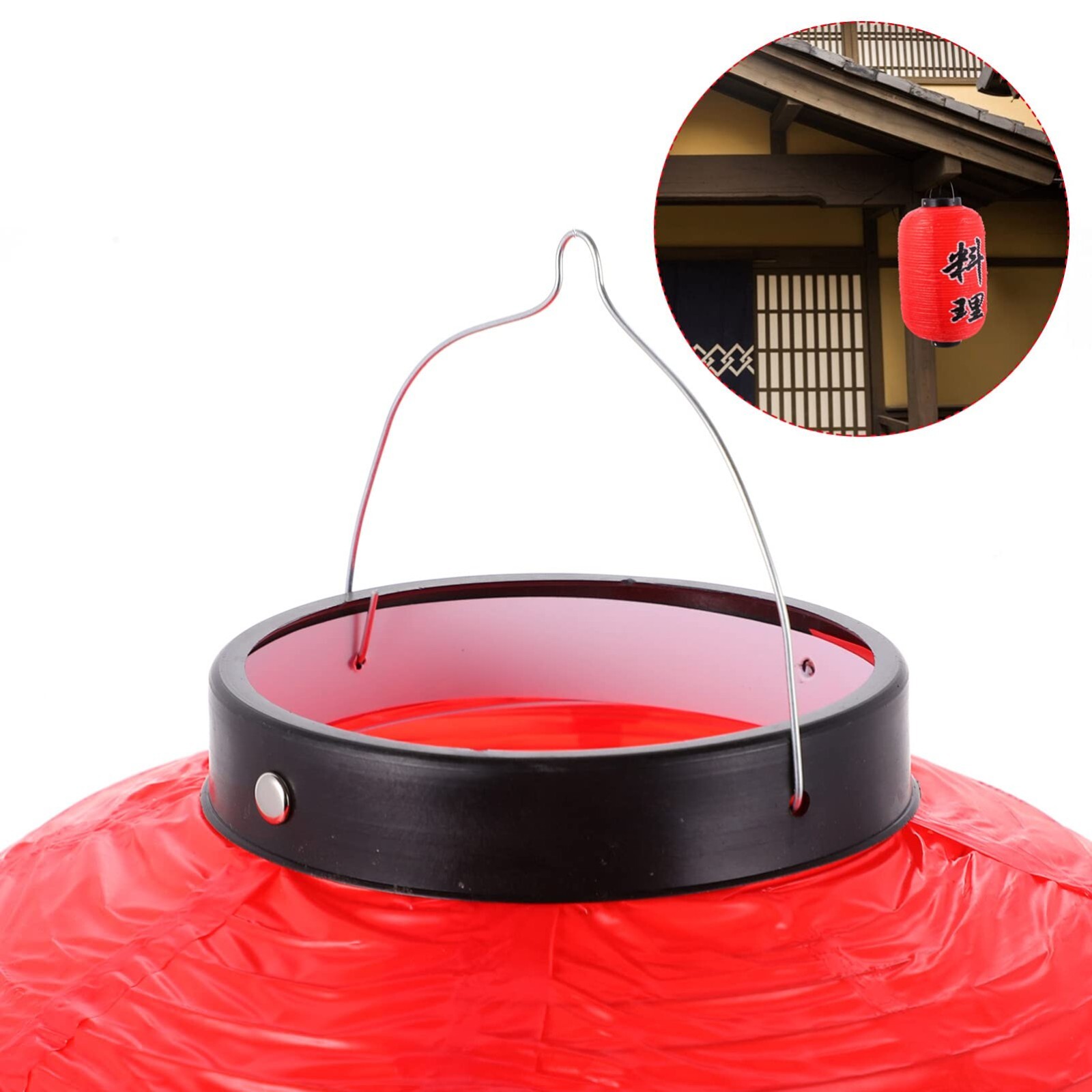 Red Plastic Sushi Lanterns Waterproof for Indoor and Outdoor 26 inch S-1792