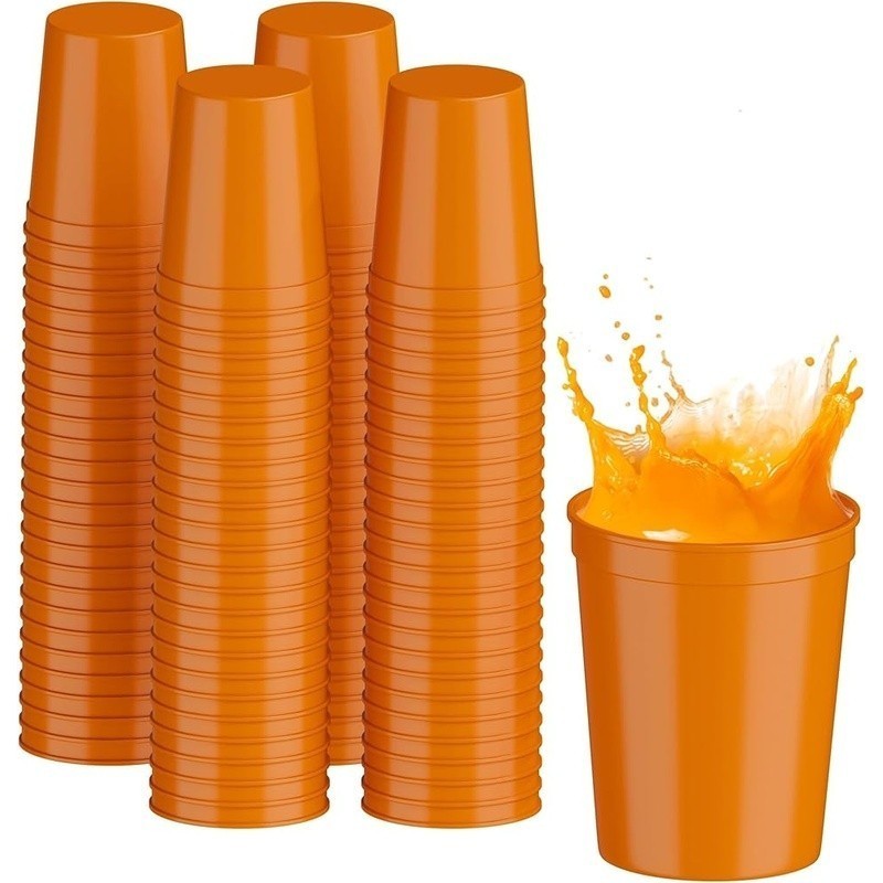 Durable Reusable Plastic Cups Stain Resistant Dishwasher Safe Party Supplies New