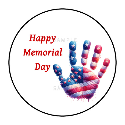 Memorial Day stickers labels tags envelope seals