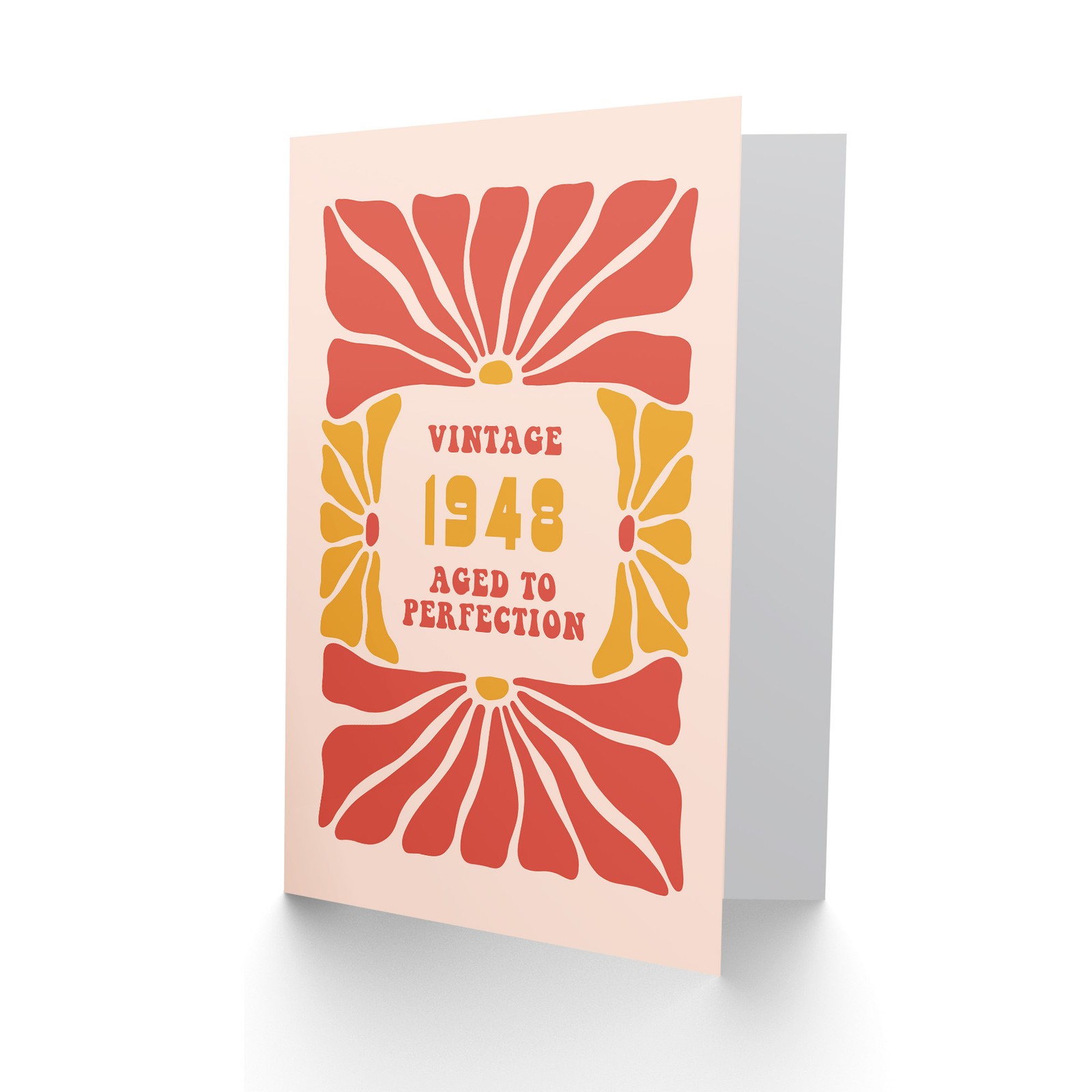 Vintage Retro For Her Flower 60s Born 1948 Aged 77 Years Old 77th Birthday Card