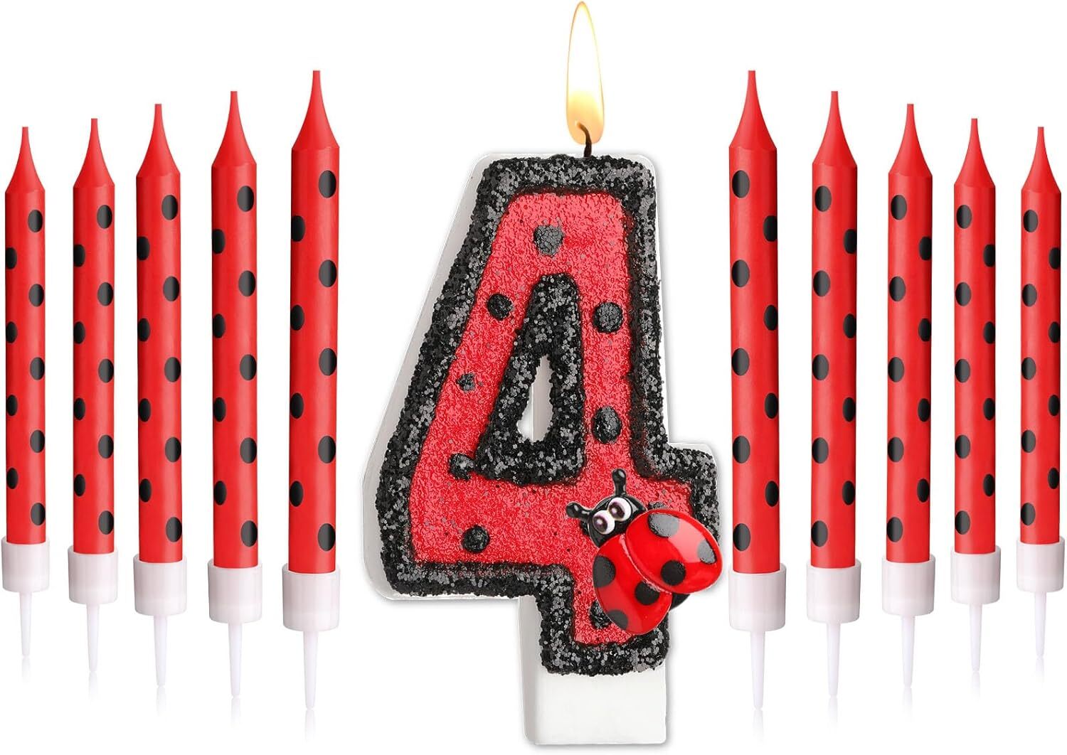 #5 Ladybug Birthday Cake Candle Number Candles Birthday Decorations