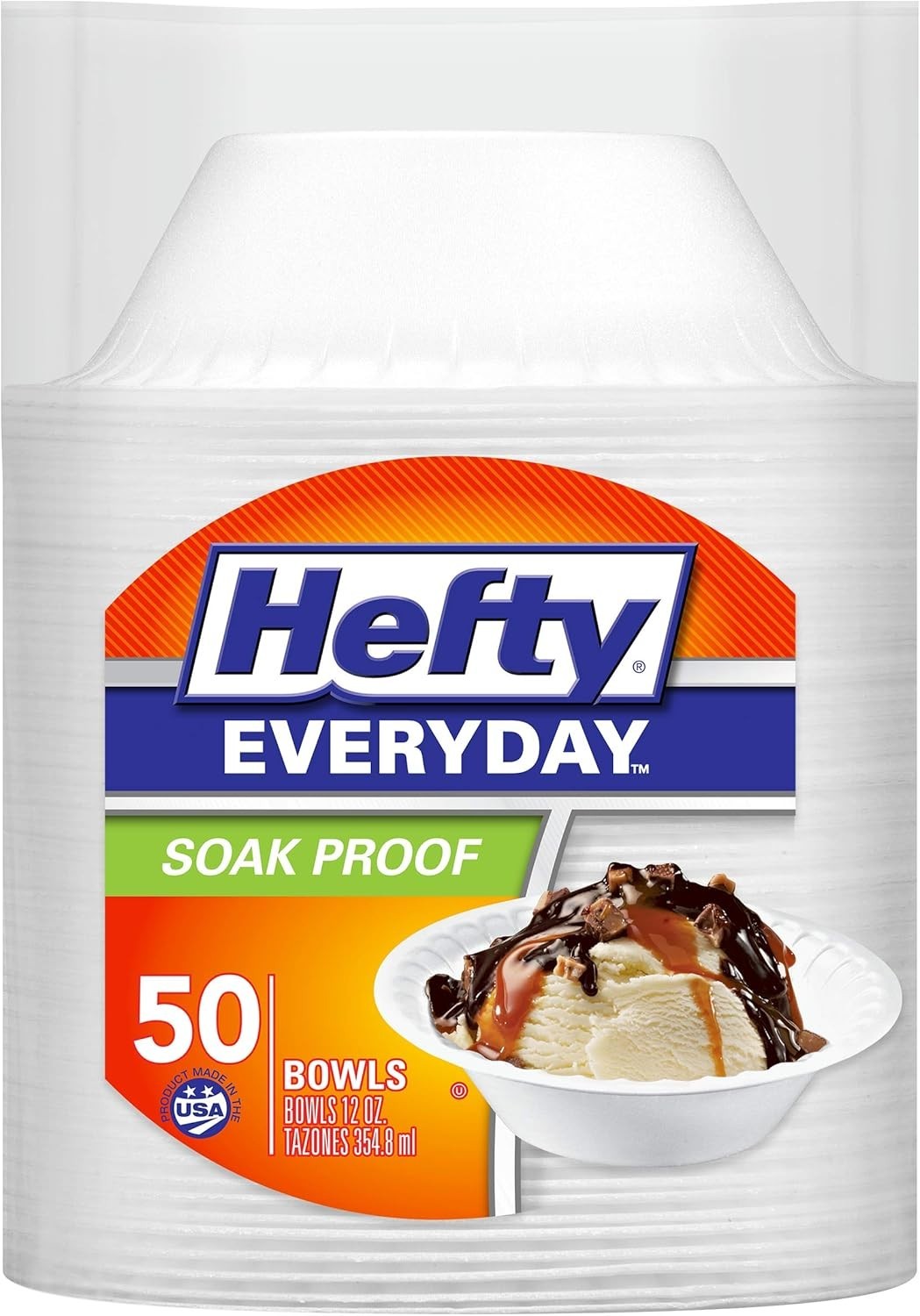 Everyday 12 Ounce Foam Bowls – 50 Count Leak-Proof and Durable for Any Occasion