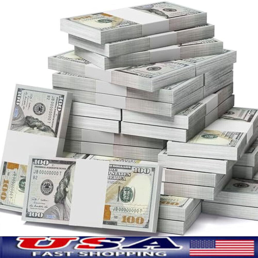 FAKE BANK GAMES PLAY MONEY KIDS CASH PAPER 100 PCS 100 DOLLAR BILLS $$$ PARTY US