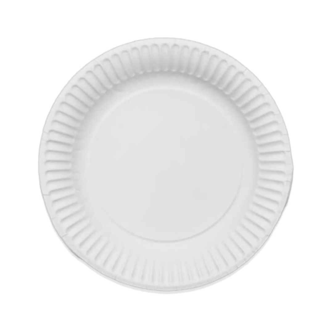 Paper Plates White Disposable Dishes for Wedding Catering Parties 7 and 9 inch