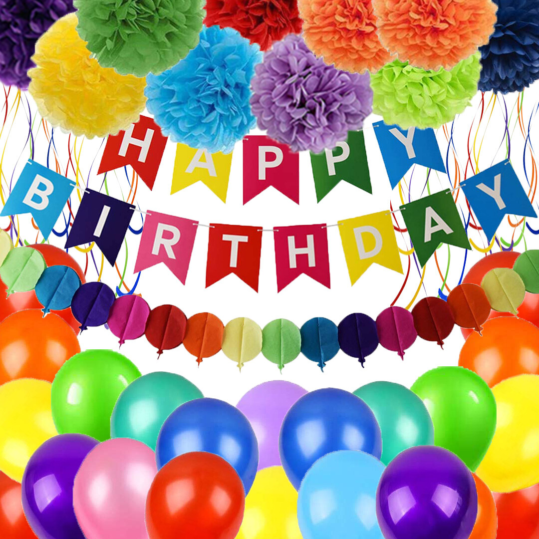 Colorful Birthday Decorations Party Supplies Colorful Birthday Decorations,Happy