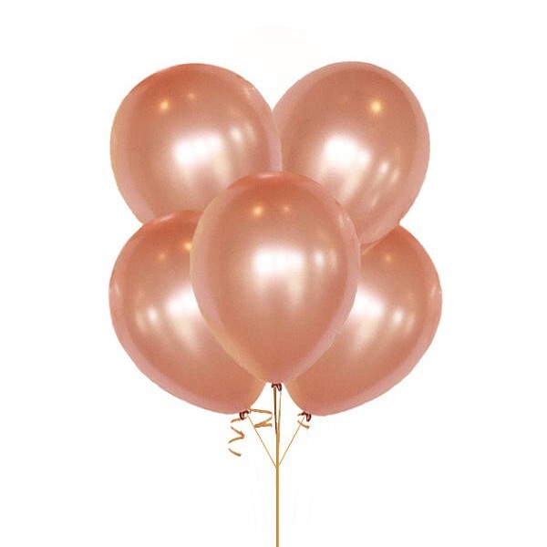 Rose Gold with Confetti Balloons Set – 18 Inch, Pack of 18 – Asherah’s Goods