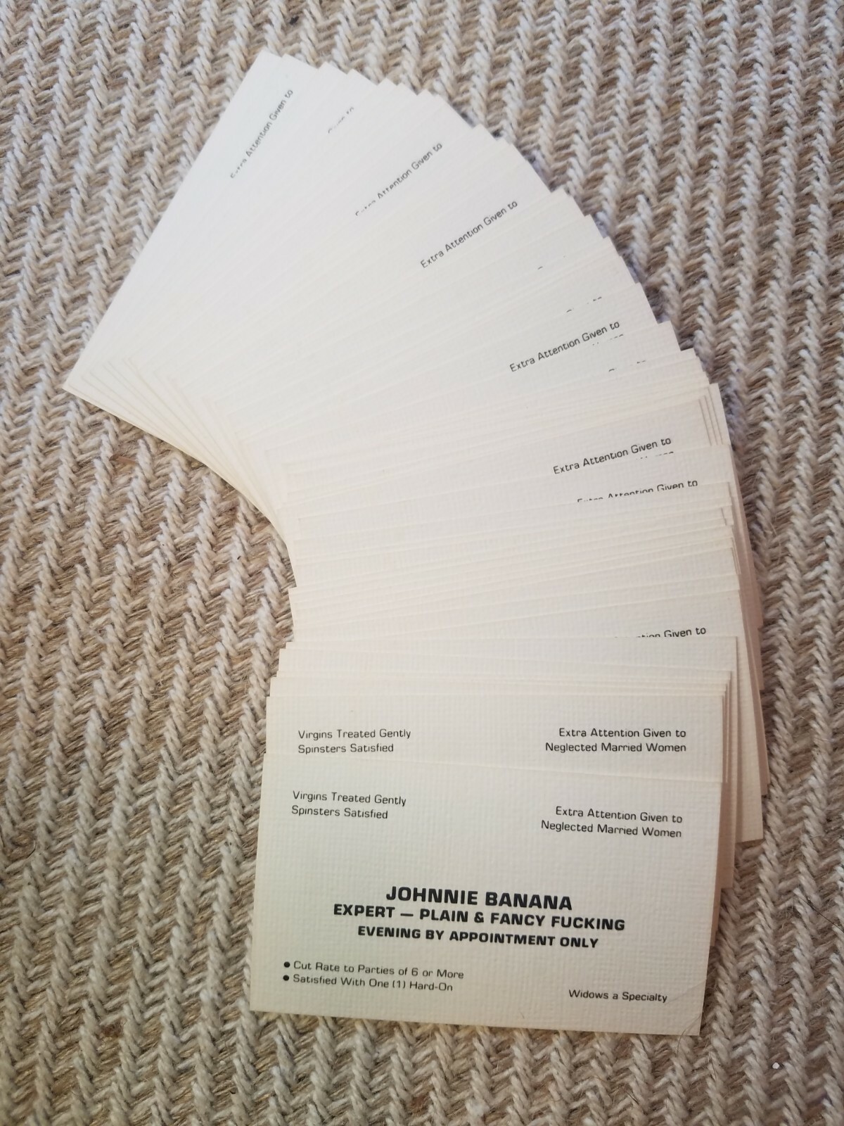 Adult Gag Business Cards