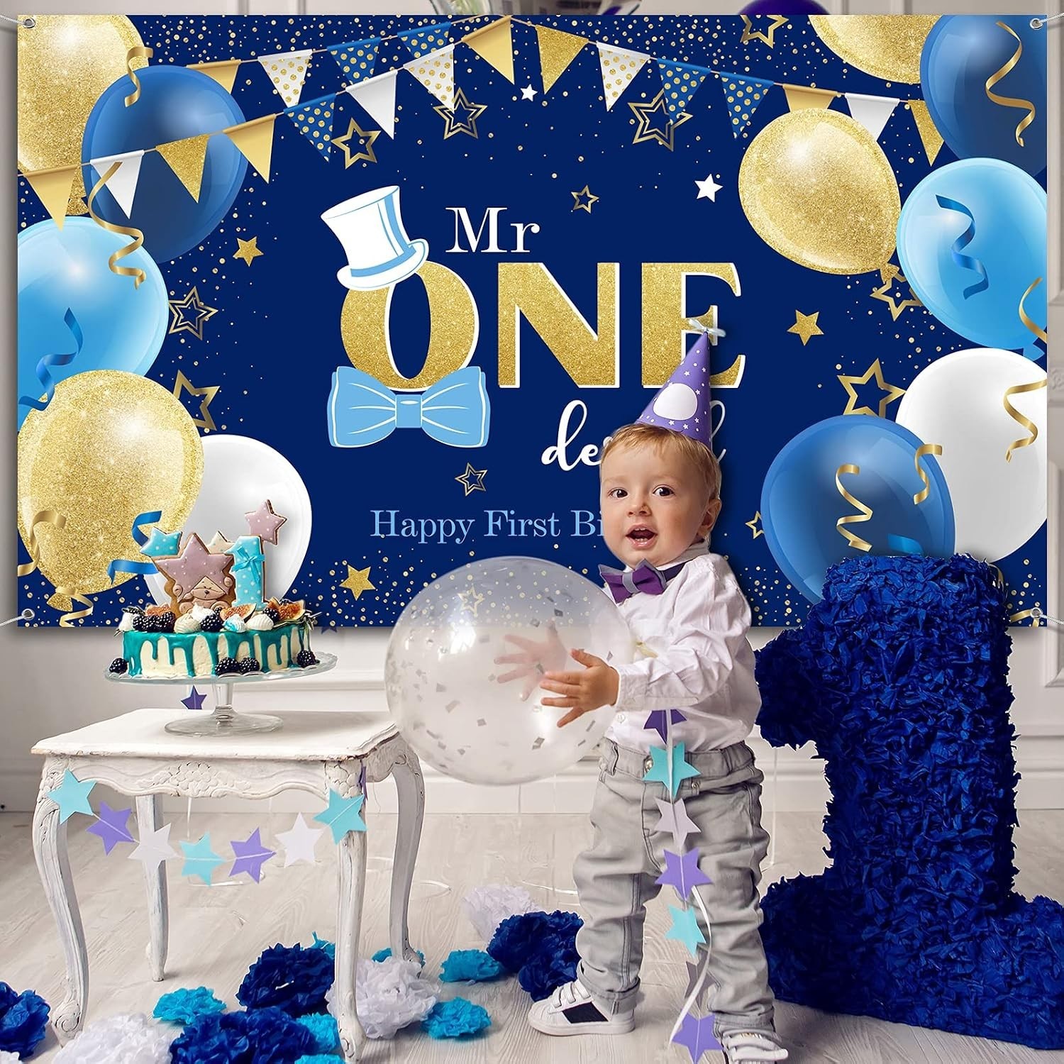 Boys 1st Birthday Decoration Mr. Onederful Birthday Party Supplies Boy 1st Bi…