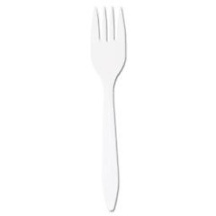 Dart Style Setter Medium Weight Polypropylene Forks 1,000/Case in White