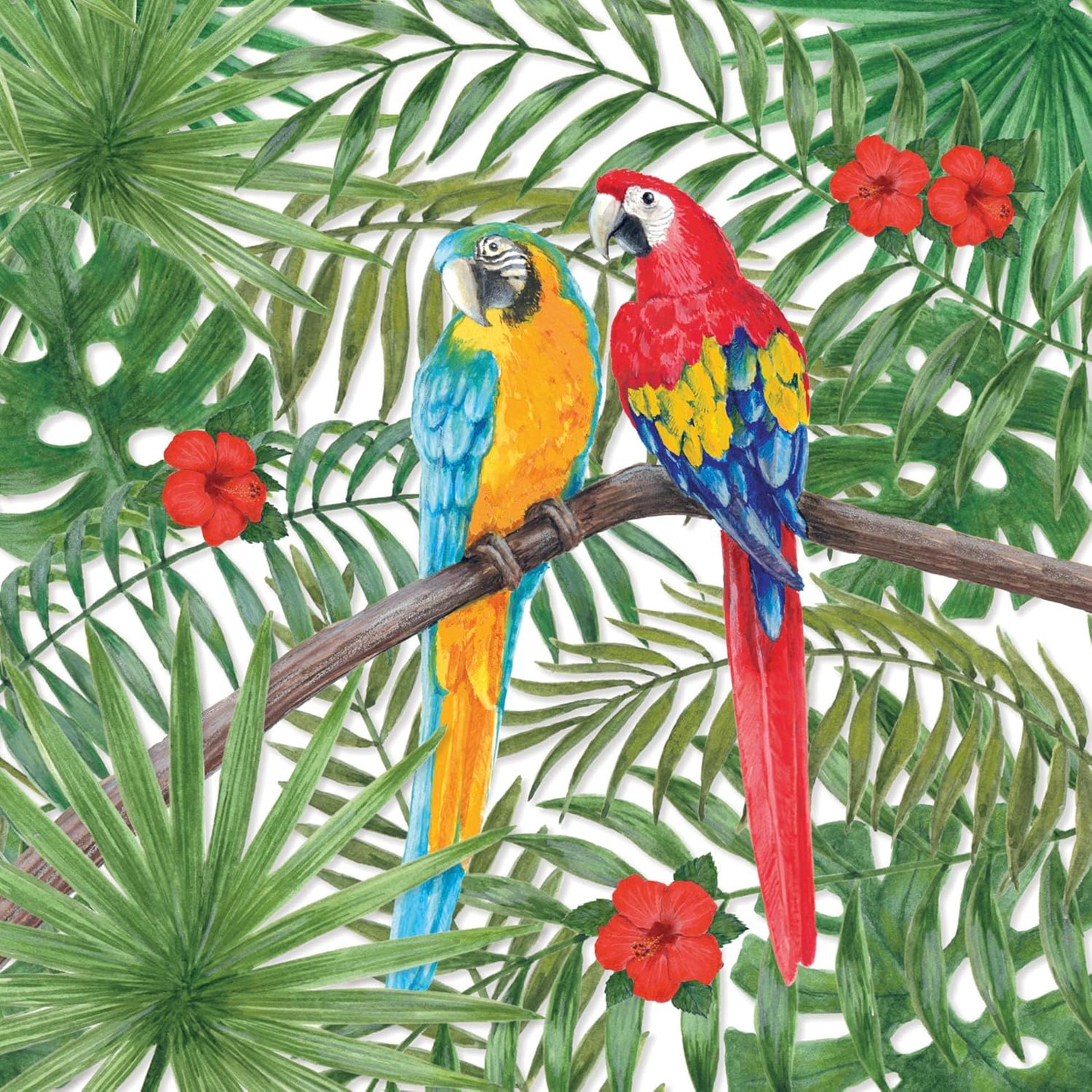 Parrot Paper Napkins Tropical Birds Jungle Decoupage Party Serviettes 3 Ply x 20