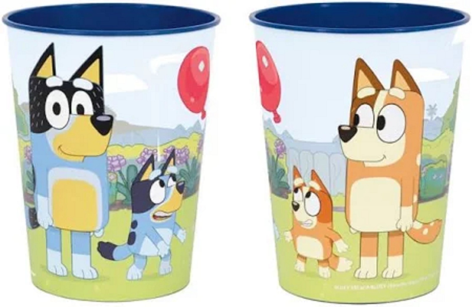 NEW Set of 4 BLUEY and BINGO 12oz Plastic Tumblers BPA Free Dishwasher Safe $6Sh