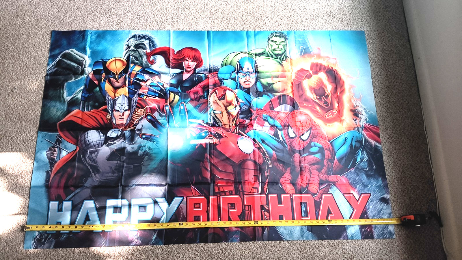 Marvel Superhero Avengers Banner Birthday Party Decor 38″ x 58.5″