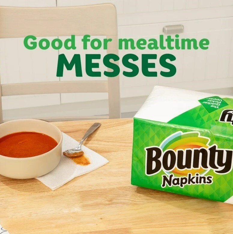 Bounty White Paper Napkins, 400 Count