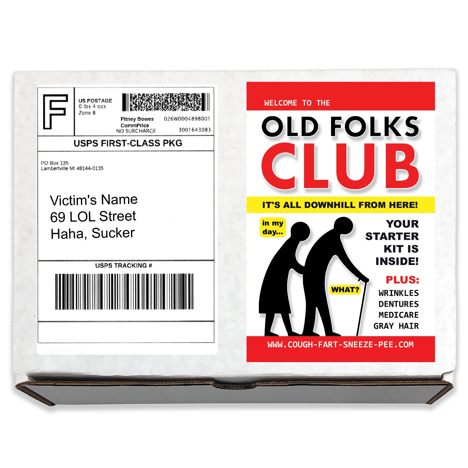 Old Folks Club Diaper Prank Mailed Directly to Friends to Embarrass Them!