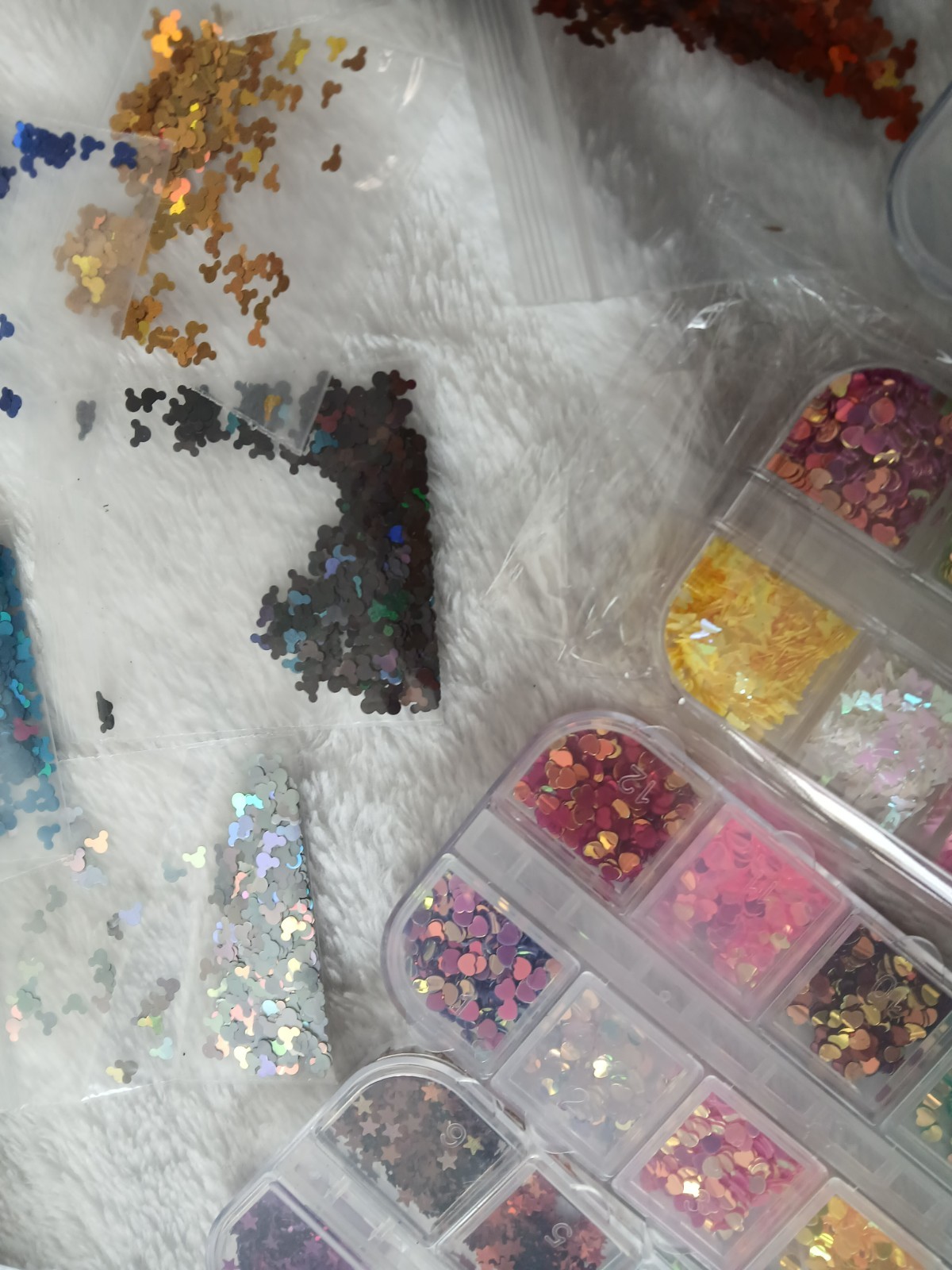 Lot – Multi Packs of Confetti Scatters Variety Stars Hearts Mickey Numbers etc