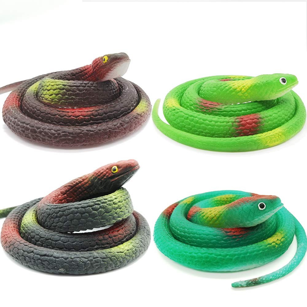 Rubber Snakes to Keep Birds Away,4 Pieces 29 Inch Realistic Rubber Snakes, Pr…
