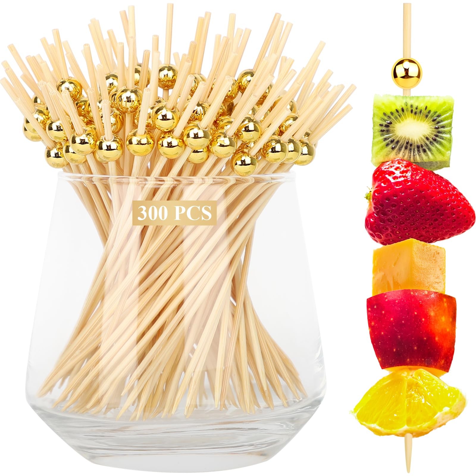 [300PCS] Cocktail Picks, Fancy Toothpicks for Appetizers Drinks Food Fruit, 4…