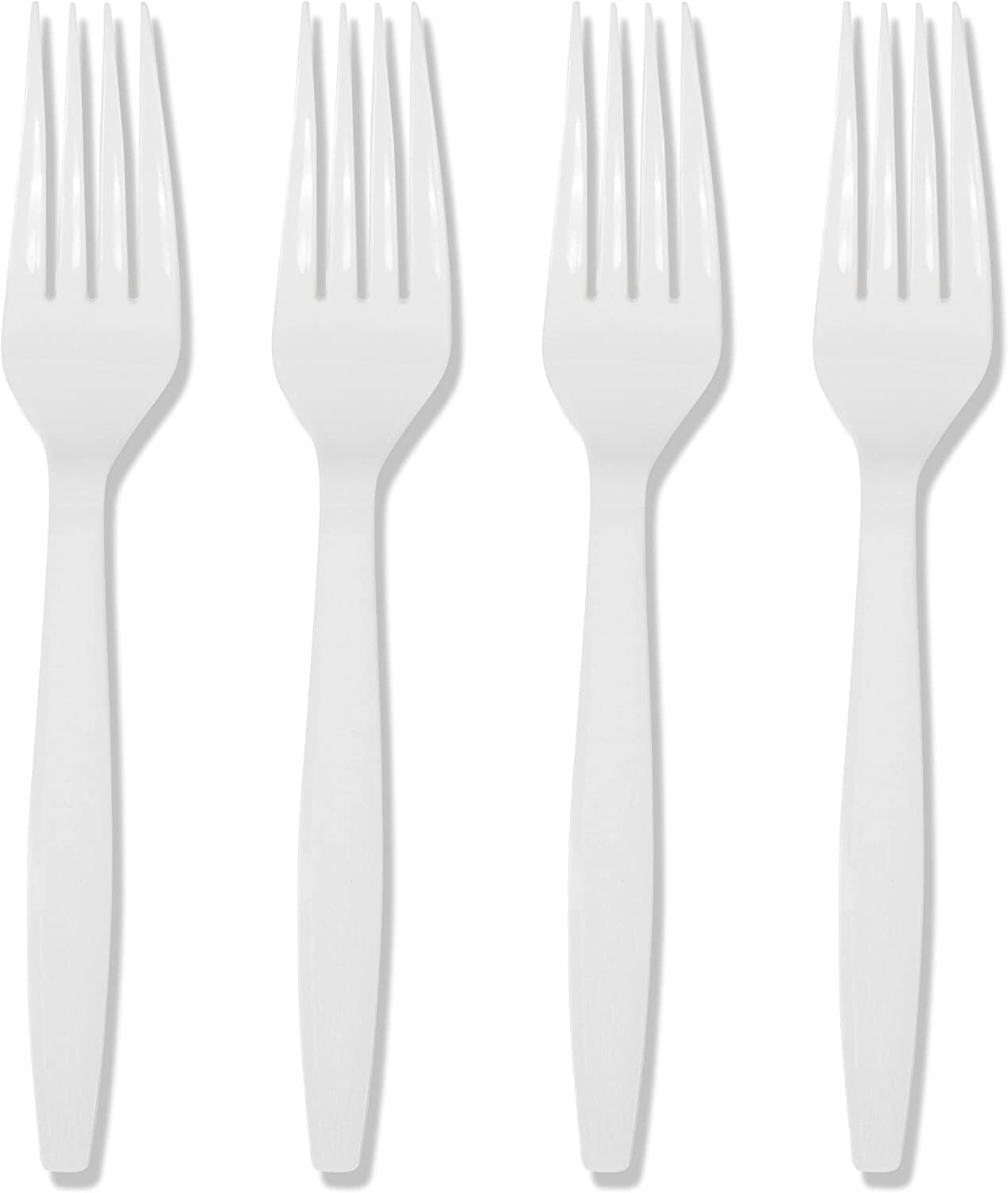 White Plastic Heavy Duty Forks 100 Count