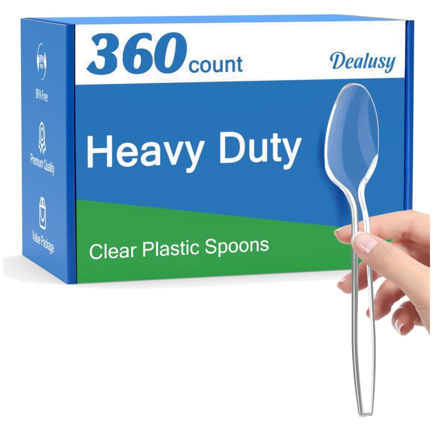 360 Disposable Plastic Spoons, BPA-Free, Heat Resistant